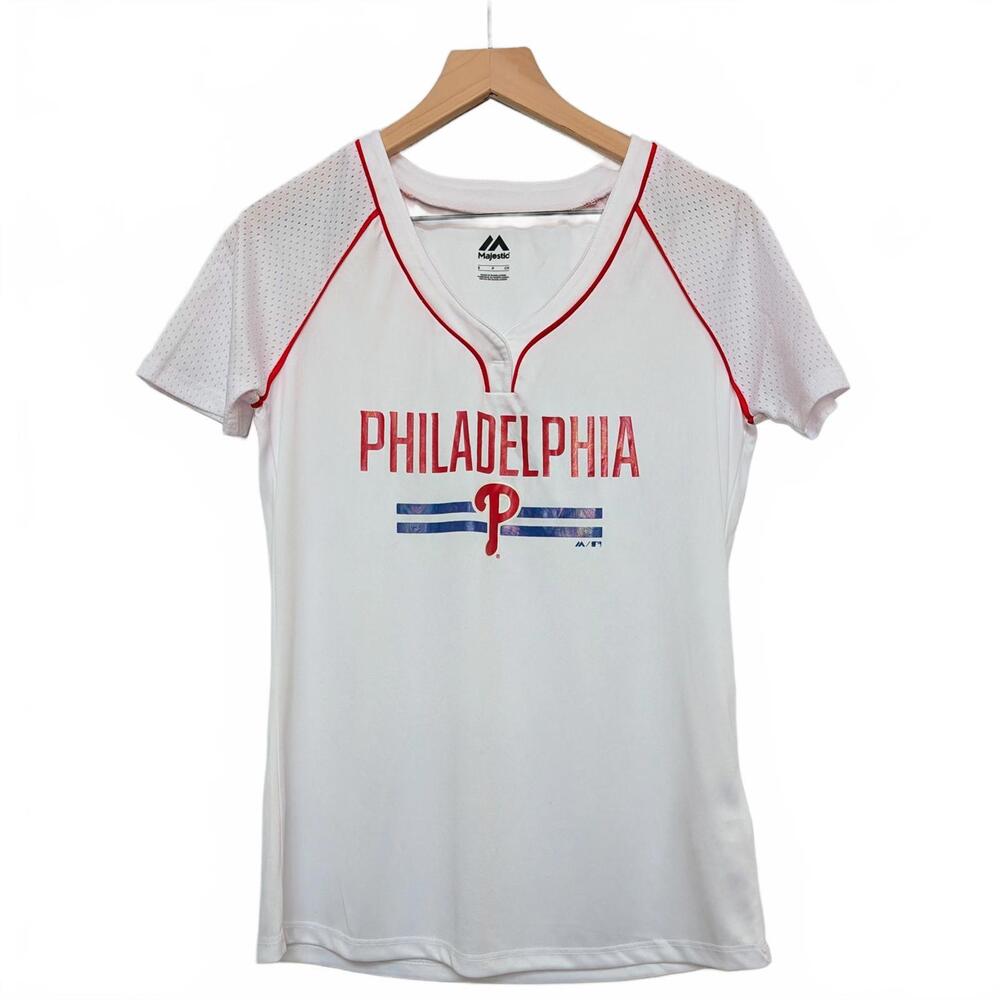 Majestic Philadelphia Phillies Women's Baseball Dri Fit Tee